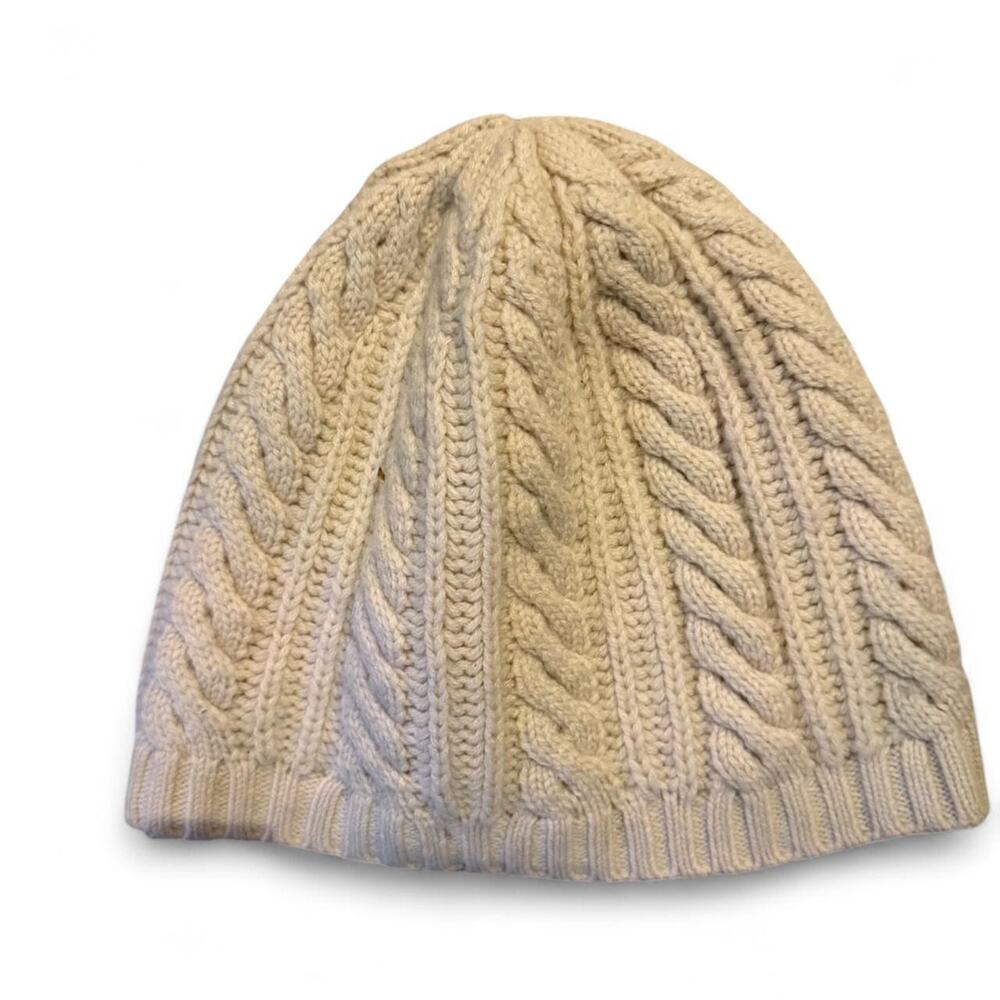 Joie Cream Cable Knit Beanie - Lightly Used